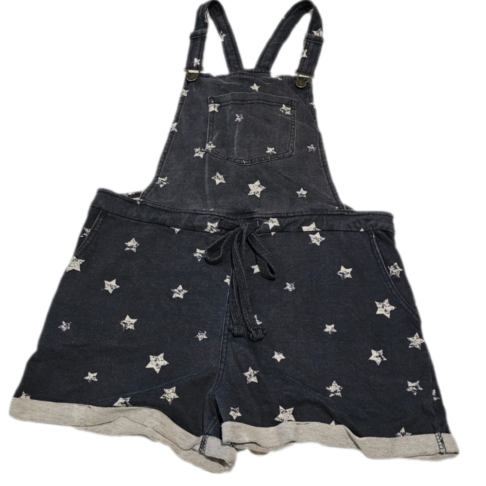 Star Print Overalls Patriotic Navy And White M